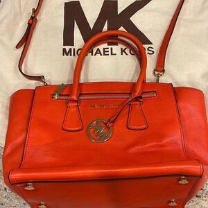 Orange Michael Kors leather Handbag